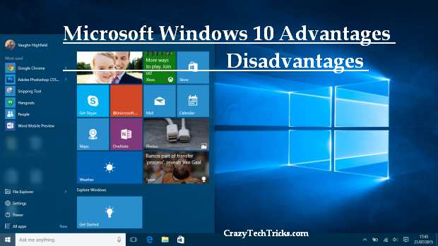 Microsoft Windows 10 Advantages Disadvantages