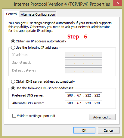 Change preferred and alternate dns server to increase the speed of your internet