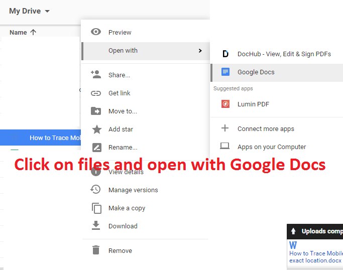 click on file and open with google docs