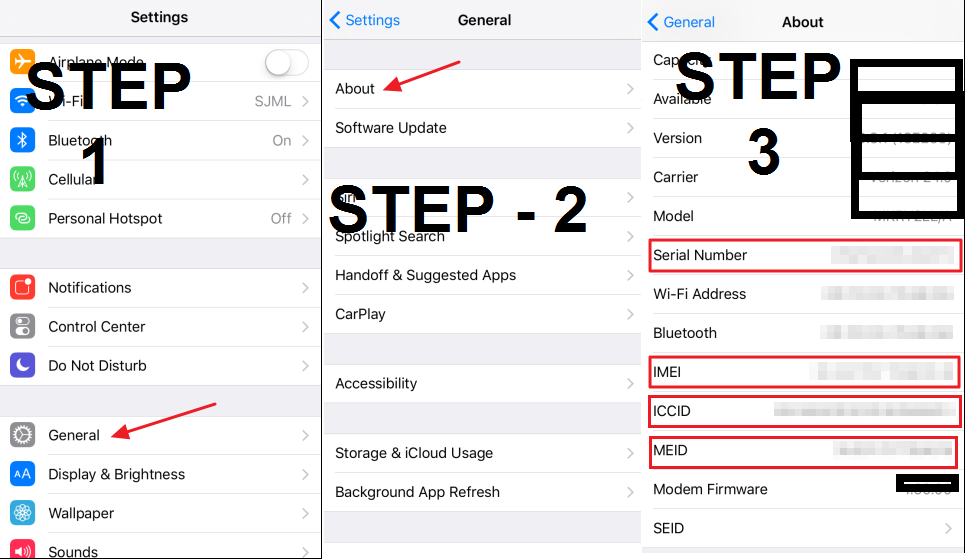 How to Check IMEI number of iPhone and Find Serial Number, ICCID, MEID