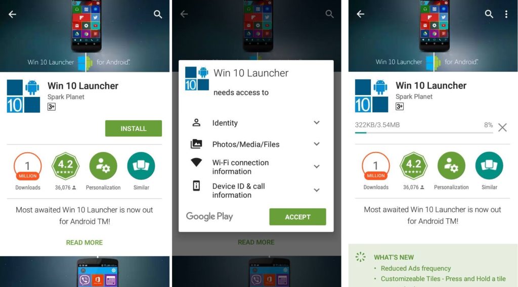 windows 10 launcher apk full version free download