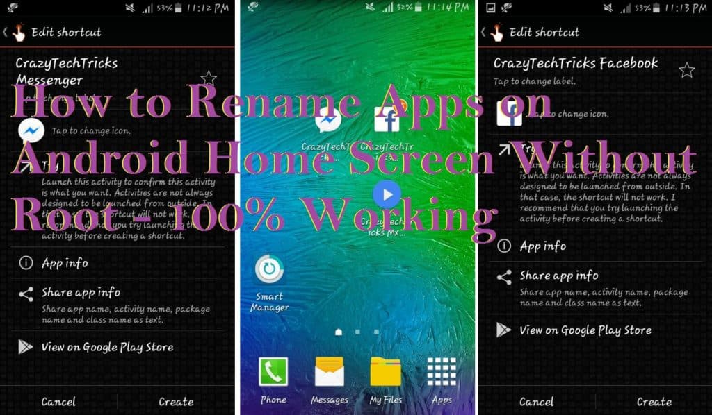 How to Rename Apps on Android Home Screen Without Root - 100% Working