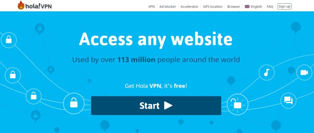 download and install Hola VPN to your Google Chrome Browser to hide Last Name on Facebook