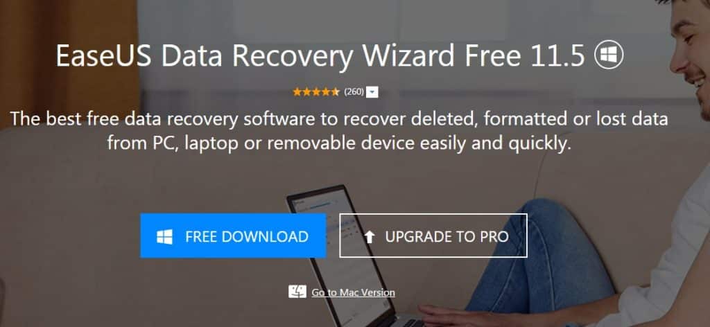 EaseUS Data Recovery Wizard Free lets you recover lost or deleted data