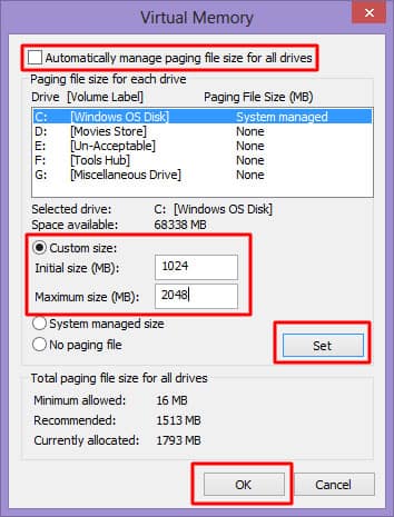  indstil den oprindelige og maksimale størrelse af RAM i MB - Sådan øges RAM på Laptop-PC Vinduer 10, 8.1, 8, 7 HP gratis – 2 metoder 