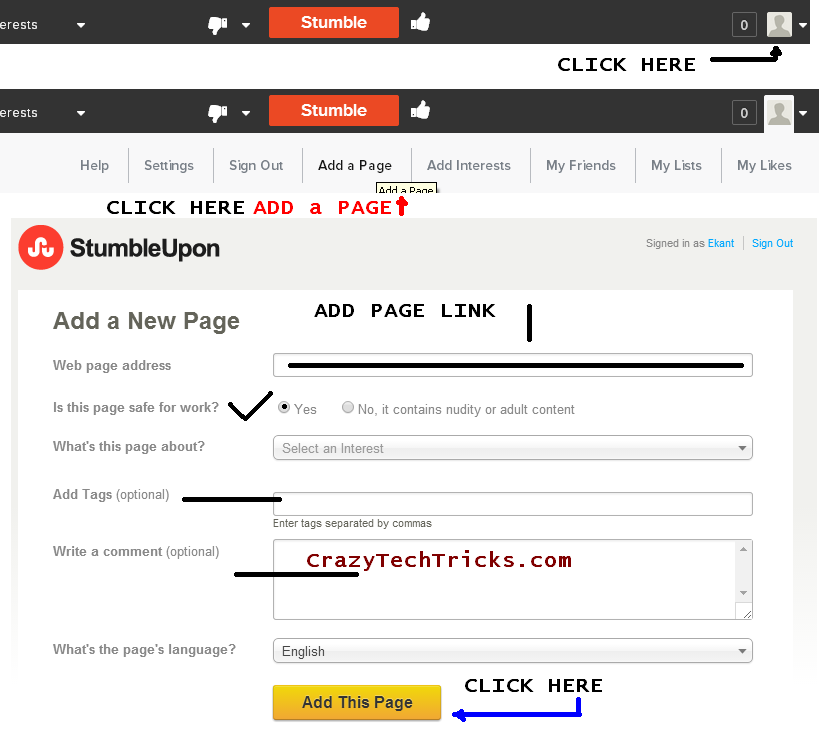 Increase website traffic from StumbleUpon
