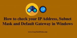 How to check your IP Address