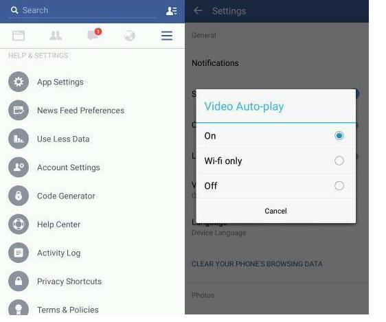 Disable Facebook Autoplay Video on mobile phone