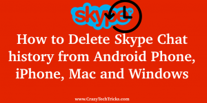 How to Delete Skype Chat History