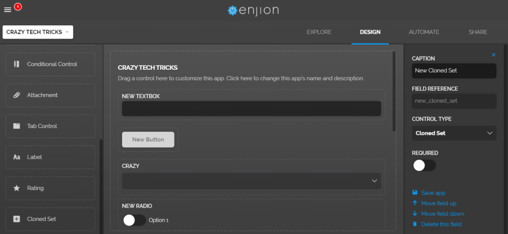 Enjion - Create your online app in few seconds