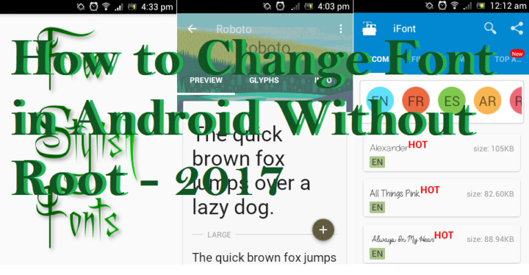 How to Change Font in Android Without Root - 2017