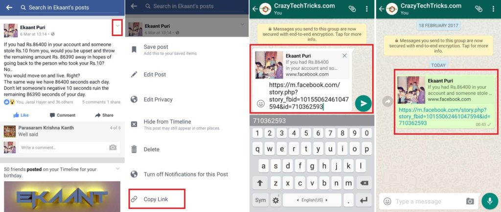 How to Share Facebook post on WhatsApp - Share Facebook ...