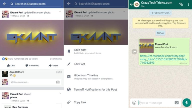 How To Share Facebook Post On WhatsApp Share Facebook Status Videos Link On WhatsApp Using 