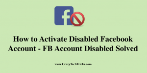 How to Activate Disabled Facebook Account