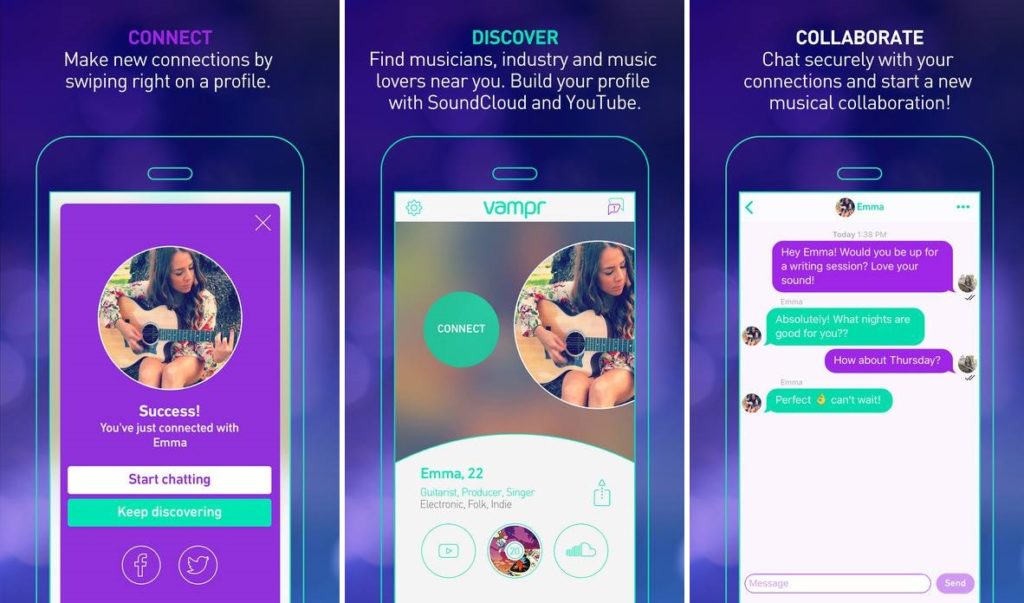 Vampr An App for All Musicians and Music Lovers to Reach out to the Industry
