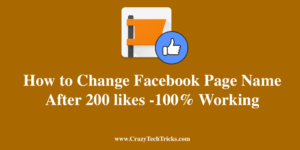 Change Facebook Page Name After 200 likes