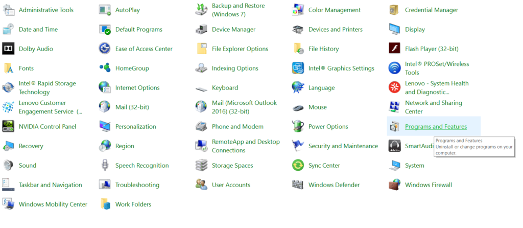 In Control Panel, click Programs and Features - This copy of Windows is Not Genuine