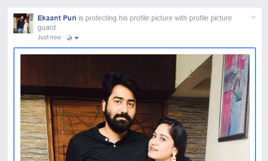 Make Profile Pictures Private on Facebook protecting his profile picture with profile picture guard.