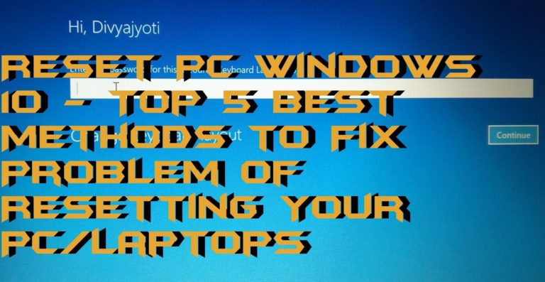 reset pc windows 10 stuck on getting things ready keep files