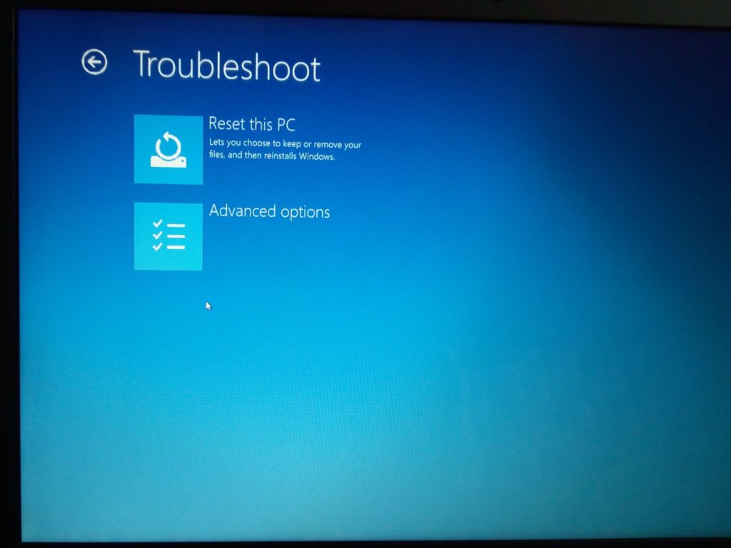 Press Troubleshoot - Advanced Options - Command Prompt - How to Reset PC Windows 10