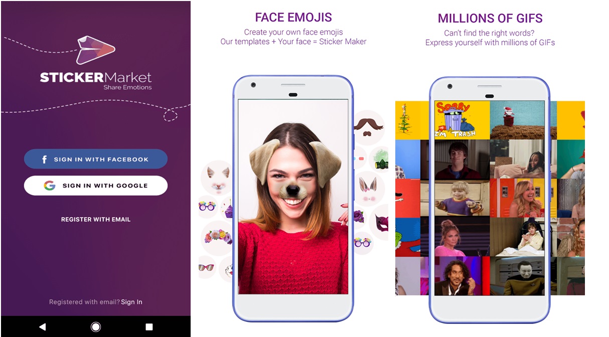 Sticker Market App Thousands of Emojis GIFs on your Fingertips