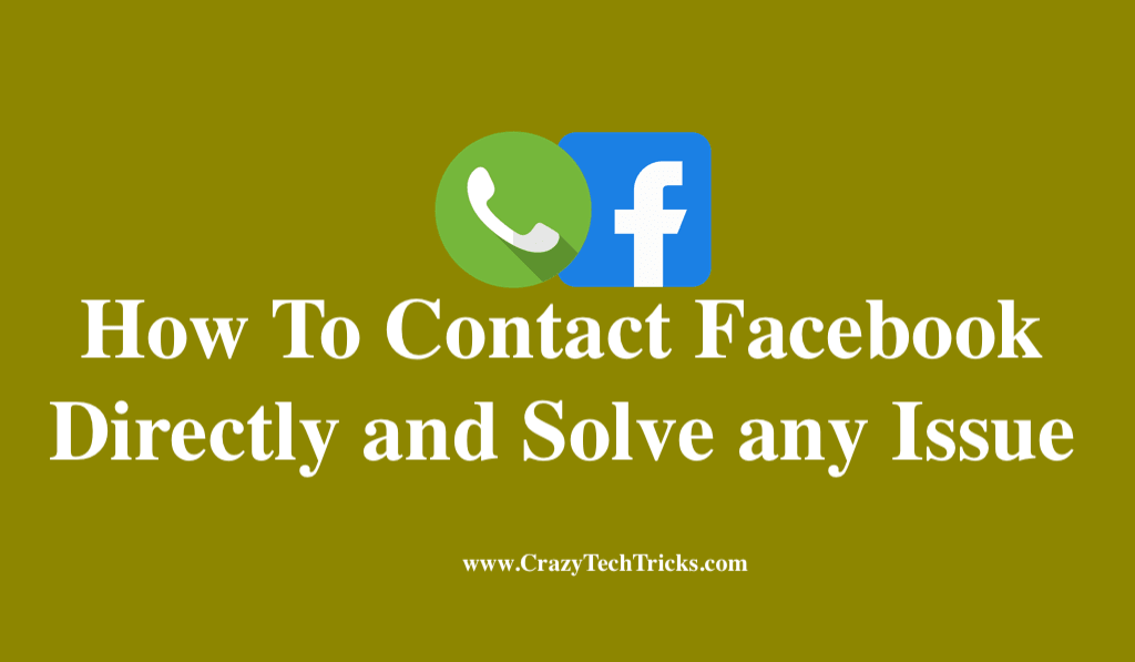 How To Contact Facebook Directly and Solve any Issue – 100% Working