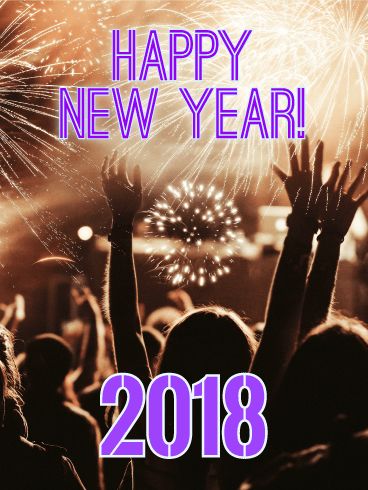 Happy New Year 2018 Dancing People