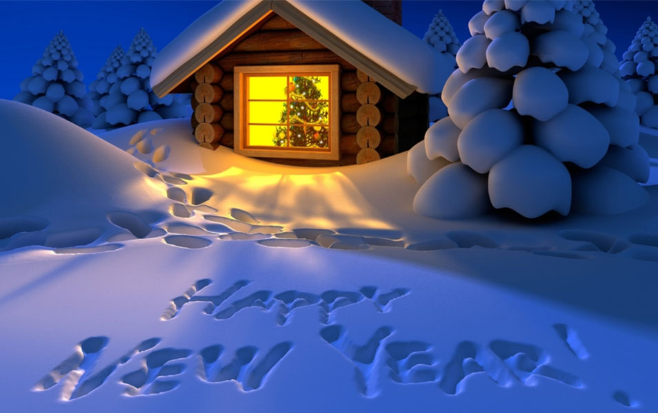 happy new year 2018 - happy new year written on SNOW