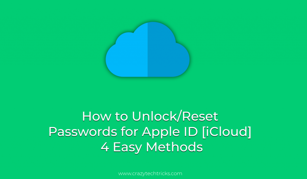 How to Unlock/Reset Passwords for Apple ID [iCloud] Easy Methods