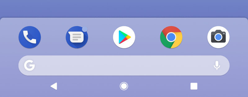 Changes in Dock - Top 10 Best Android P Features You Must Know - Latest Android Version