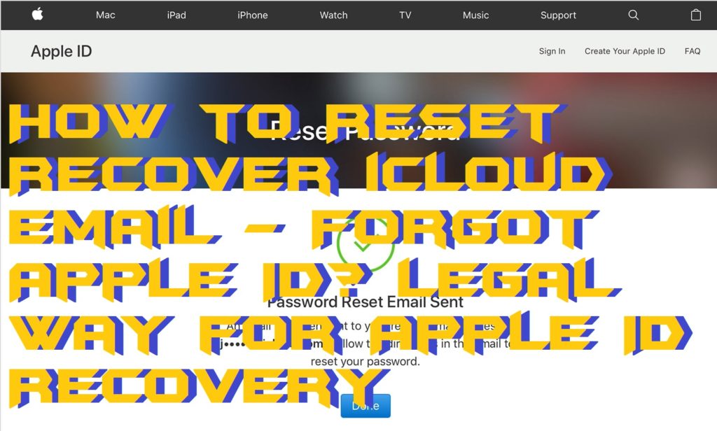 recovery icloud by email