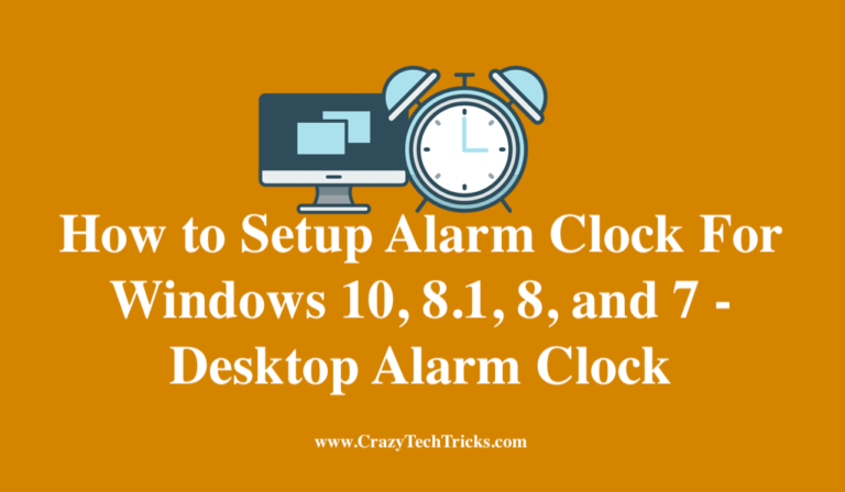 desktop alarm clock windows 10