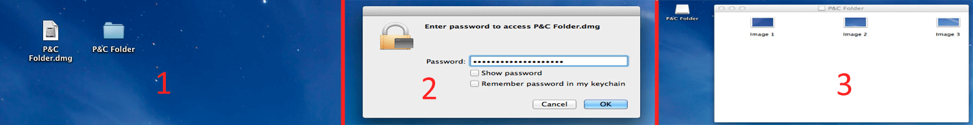 Make password protected editable dmg reader