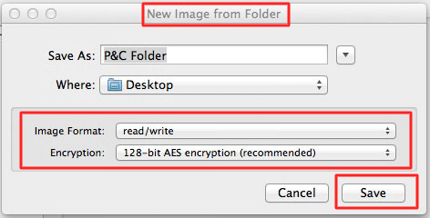 choose 128-bit AES encryption in the encryption option - How to Password Protect Folder on Mac