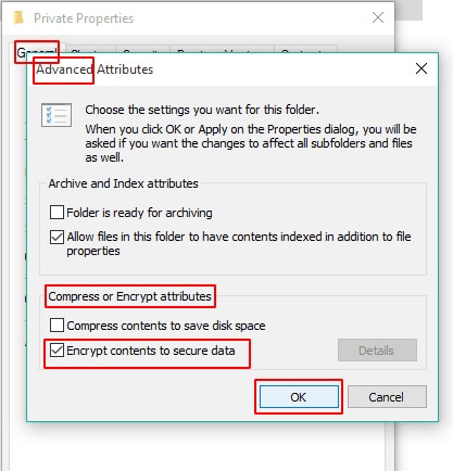 click on Apply and click OK - How to Encrypt a File in Windows 10 - Encrypt Folder Windows 10