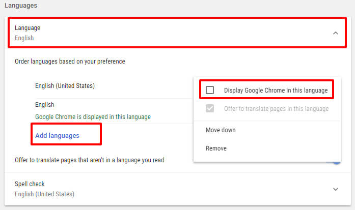How to Change Language in Google Chrome - Change Any Language - click on three dots and check the box saying Display Google Chrome in this language