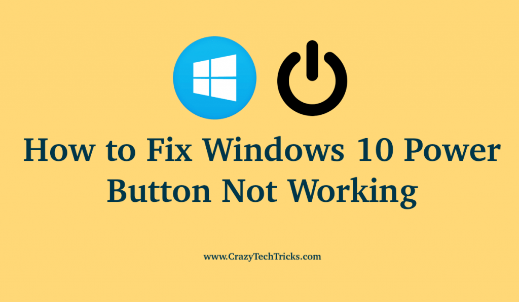 windows 10 power off button not working