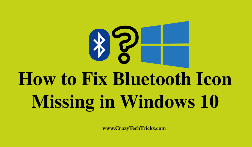 bluetooth turn on missing windows 10