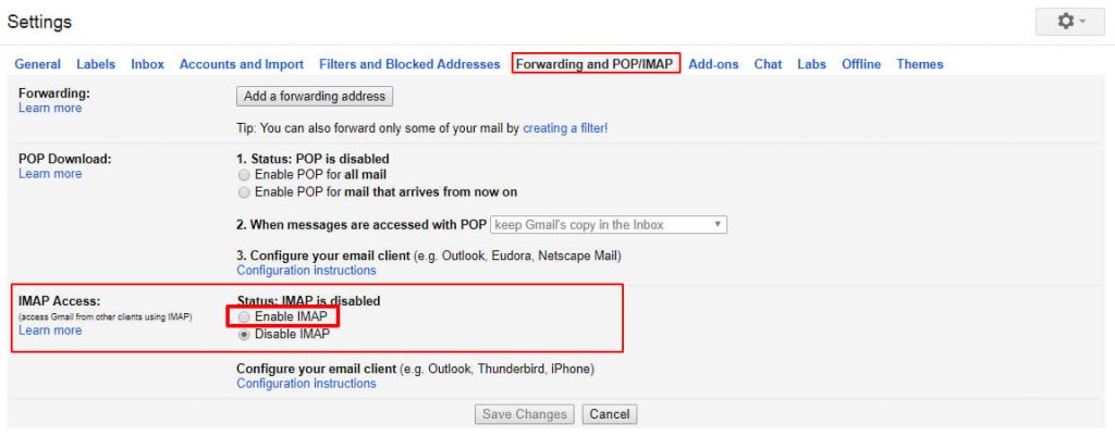 How to Use Gmail With Outlook 2007, 2010 – Top 3 Best Methods - Method 1 – By Gmail IMAP Server Settings - After that, click on Save changes