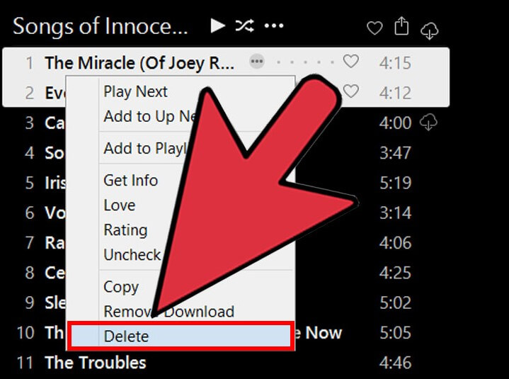 How to Delete Music from iTunes – From iTunes Software