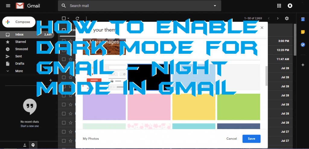 How to Enable Dark Mode for Gmail - Night Mode in Gmail