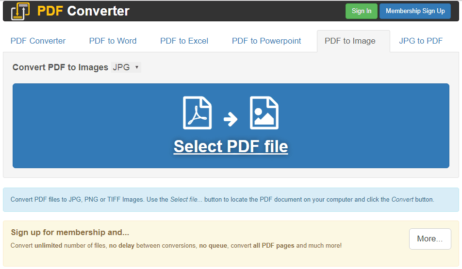 How to Save a PDF as a JPEG on Windows-Mac-Online – Using FreePDFConvert Website