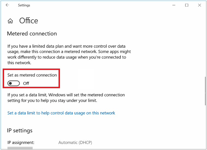 How to Fix Windows spotlight not working in windows 10 by Turn off the Metered connection