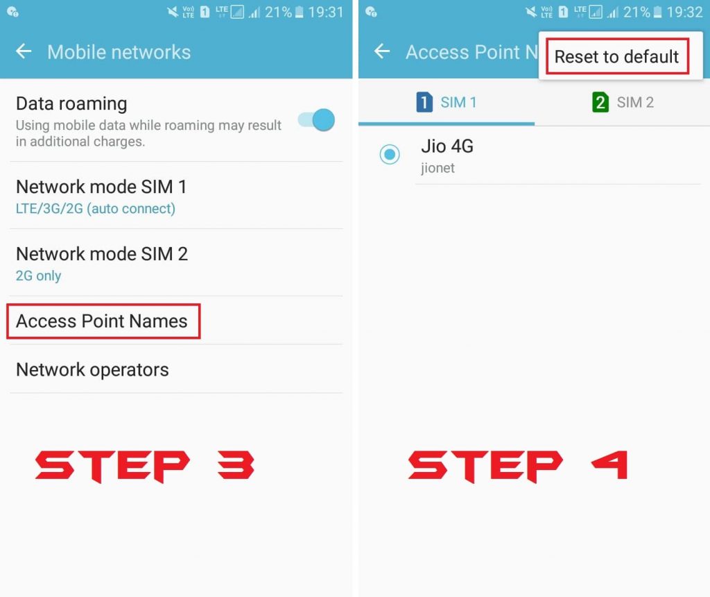 How to Reset Access Point names for all Networks - How to Fix Data Connection Problem in Android Mobile - Top 5 Methods