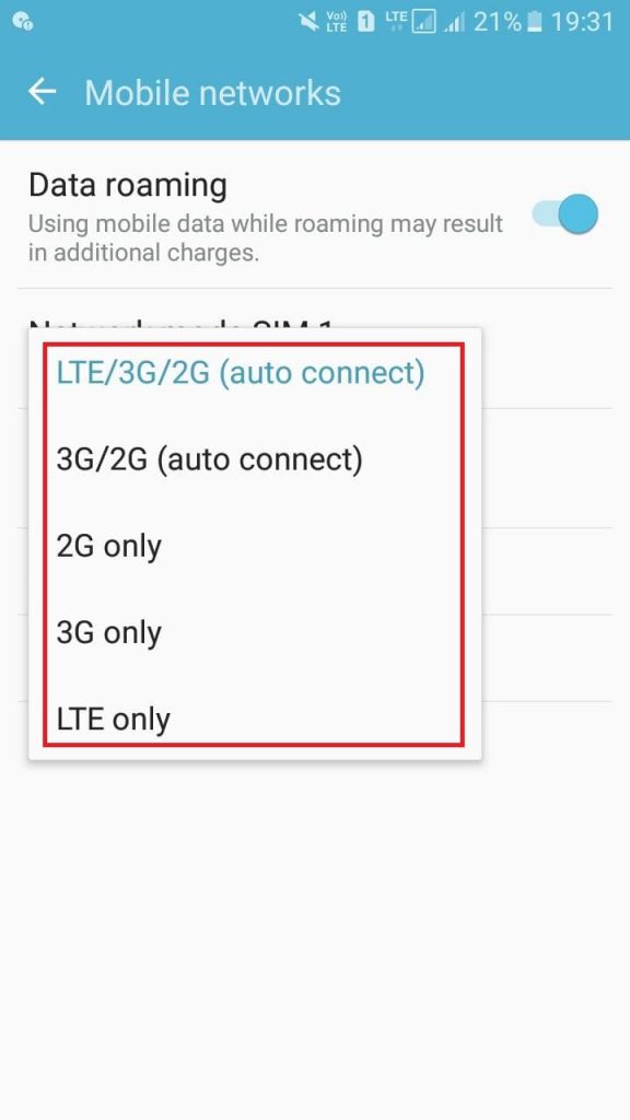 Re-Select the Network - How to Fix Data Connection Problem in Android Mobile - Top 5 Methods