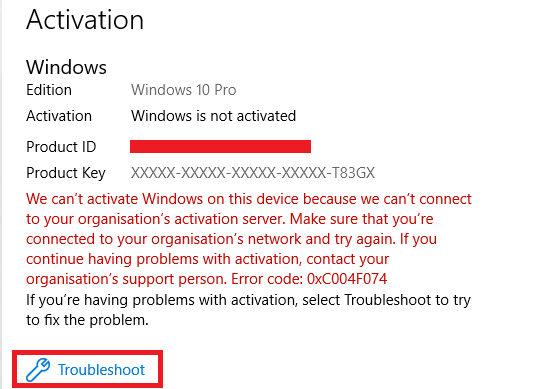 Visit Settings- Update and Security- Activation - Troubleshooter - Using Activation Troubleshooter - How to Fix Your Windows License will Expire Soon