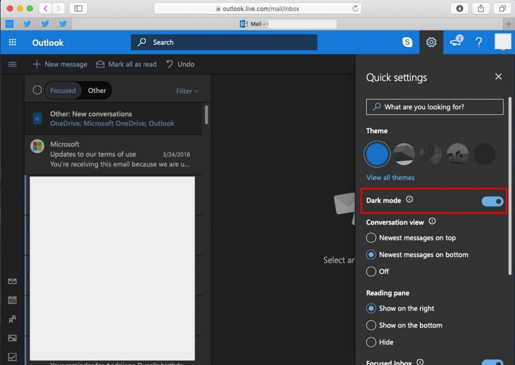 How To Switch Outlook To Night Mode