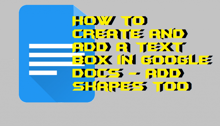 how to create text box in google docs
