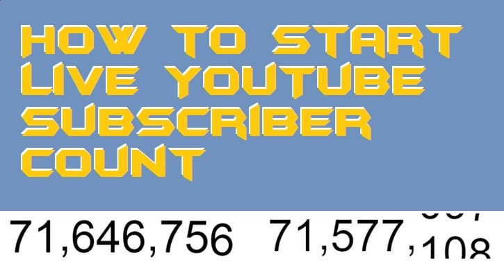How To Start Live Youtube Subscriber Count Crazy Tech Tricks