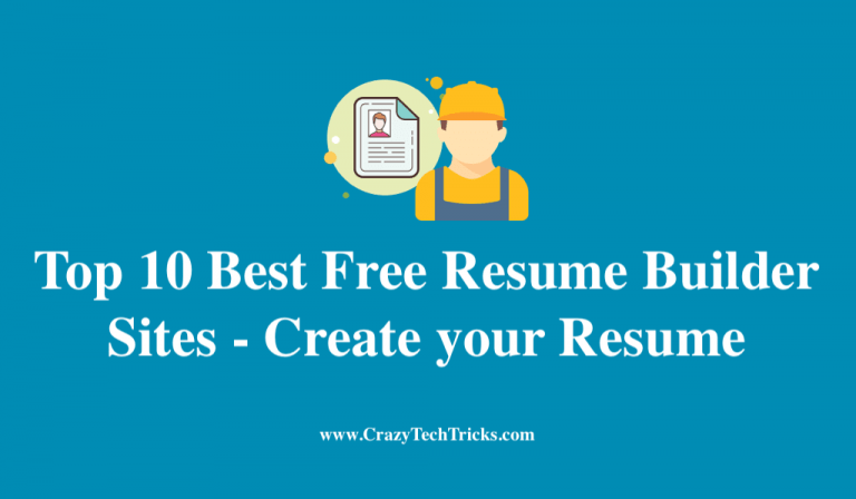 best free resume builder sites